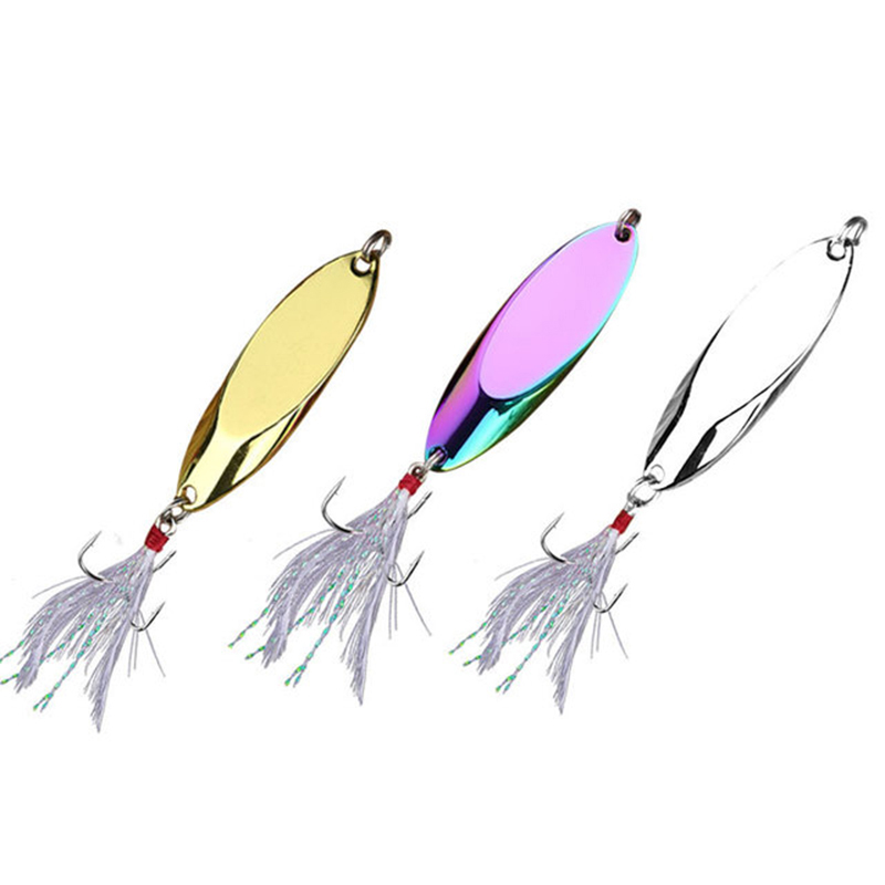 Fishing Lure Spoon - 1pc 2.5g-35g cucchiaio di metallo richiamo