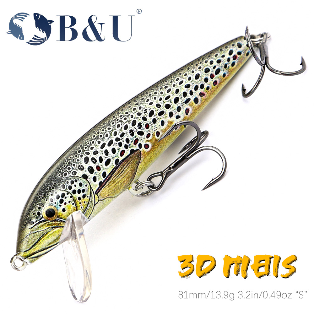 Fishing Lure Jerkbait - B & U 80mm Affondamento Minnow