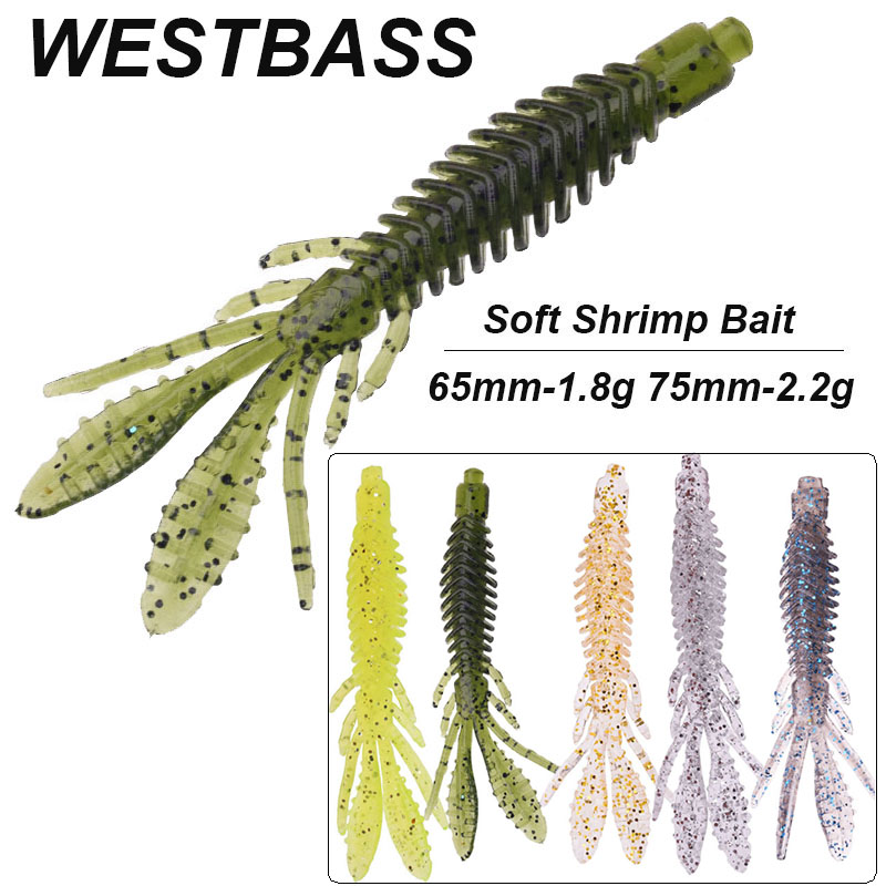Fishing Lure Spinnerbait - WESTBASS 5PCS Esche Larve Morbide 1.8g-2.2g