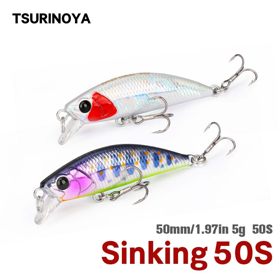 Fishing Lure Jerkbait - TSURINOYA 50S NUOVO COLORE 5 cm