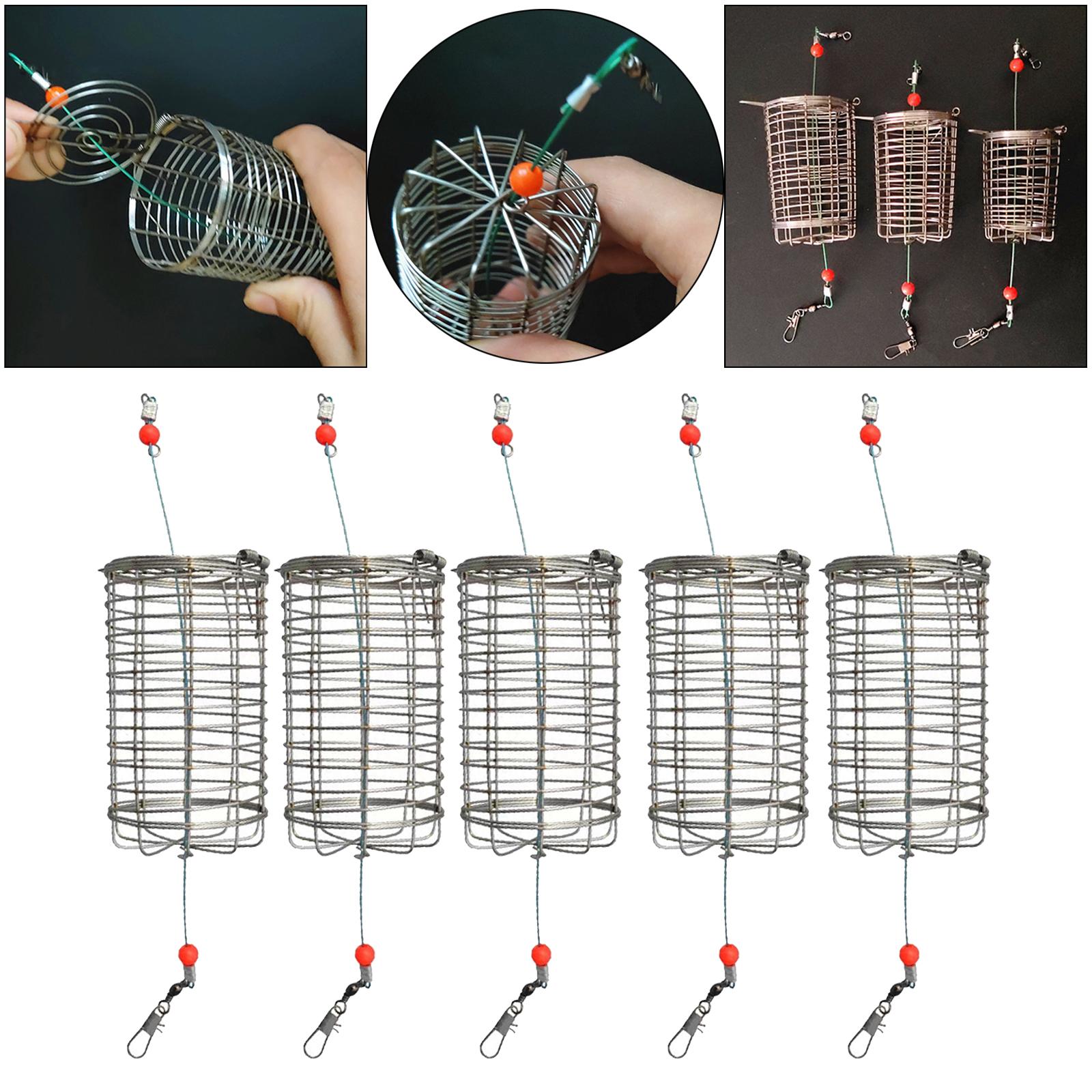 Fishing Lure Topwater - 5x Solido Alimentatore Da Pesca Gabbia