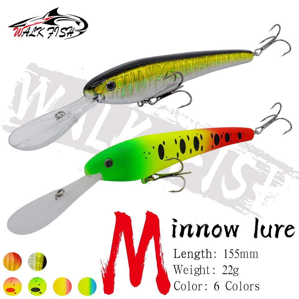 Fishing Lure Crankbait - WALK FISH 1 pz Minnow Fishing