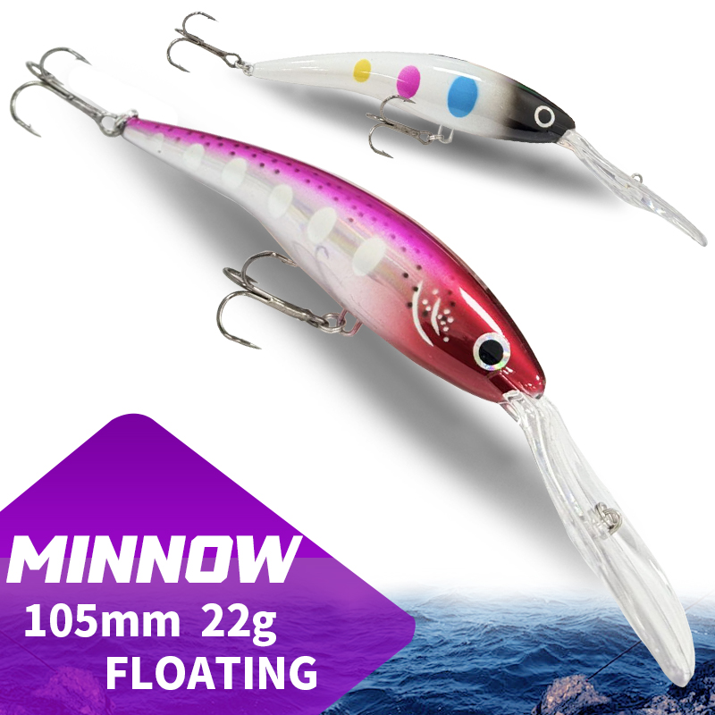 Fishing Lure Jerkbait - Minnow Galleggiante 105F 105MM 22G con