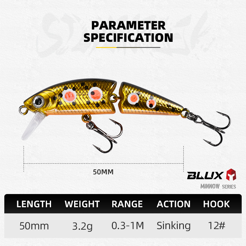 BLUX DR. Minnow Joint 50S Swim - Fishing Lure Spinnerbait recensione e prezzo
