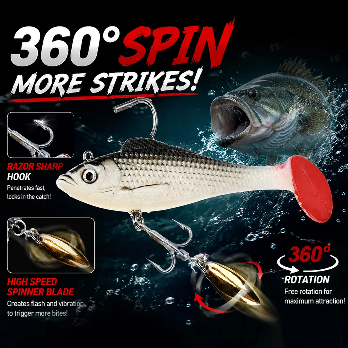 MEREDITH Esca da Spinning 10cm - Fishing Lure Blade Bait recensione e prezzo
