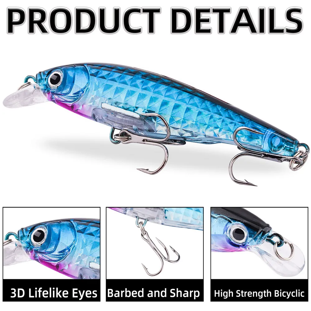 1 pz Laser Richiamo di Pesca 9 - Fishing Lure Crankbait recensione e prezzo
