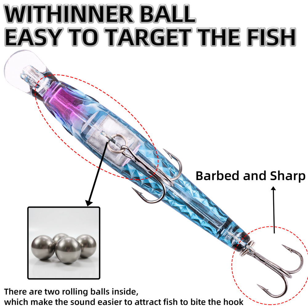 1 pz Laser Richiamo di Pesca 9 - Fishing Lure Crankbait recensione e prezzo