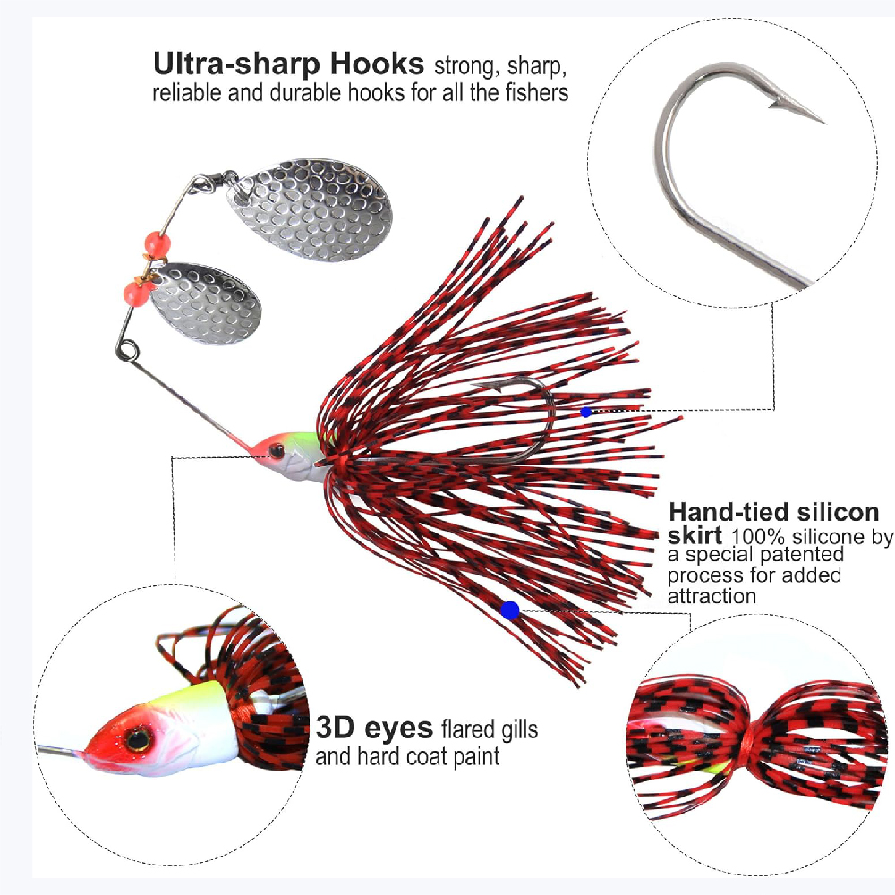 6 pezzi Spinnerbait esche da p - Fishing Lure Buzzbait recensione e prezzo