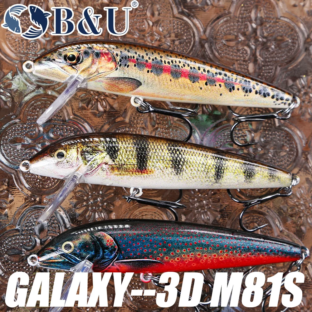 B & U 80mm Affondamento Minnow - Fishing Lure Jerkbait recensione e prezzo