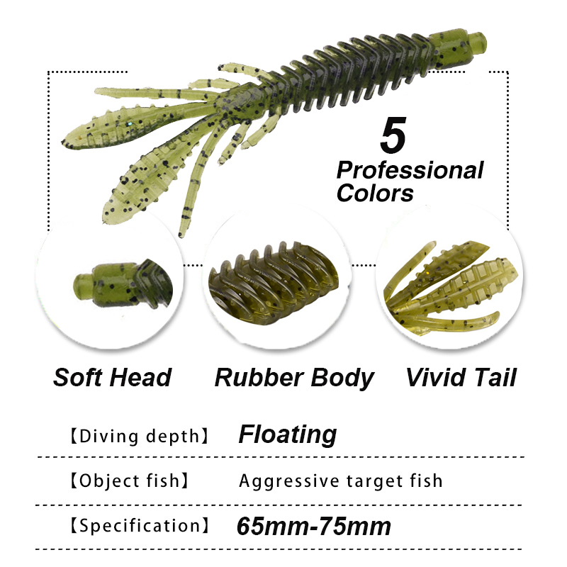 WESTBASS 5PCS Esche Larve Morb - Fishing Lure Spinnerbait recensione e prezzo