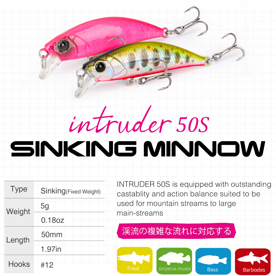 TSURINOYA 50S NUOVO COLORE 5 c - Fishing Lure Jerkbait recensione e prezzo
