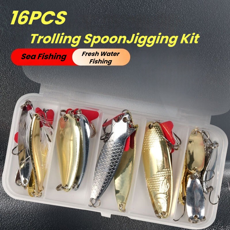 Kit di esche da pesca 16 pezzi - Fishing Lure Spinnerbait recensione e prezzo