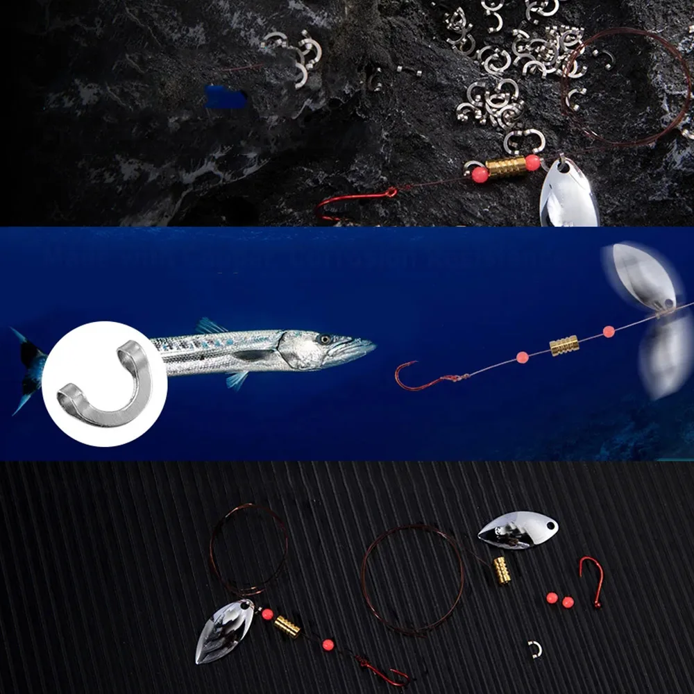 100 pz Pesca A Forma di U Clip - Fishing Lure Spinnerbait recensione e prezzo